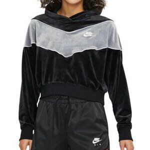 Nike Velour Cropped Hoodie